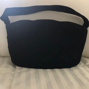 Vintage evening purse from the 1940’s. Black rope style.